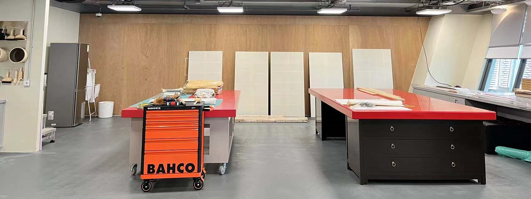 The Museum’s conservation studio under construction.